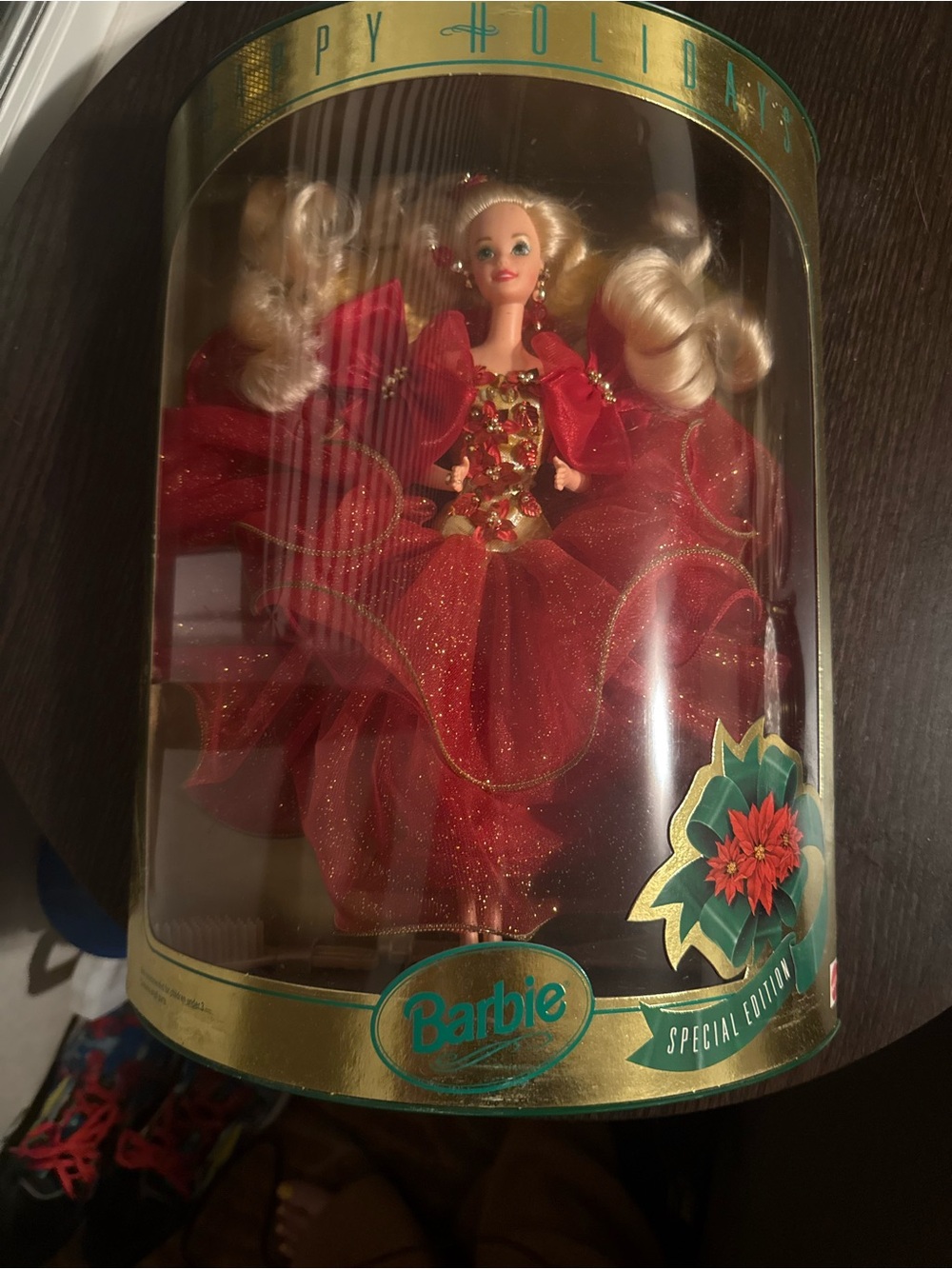Barbie Special Edition Red Happy Holiday Blonde Doll 1993